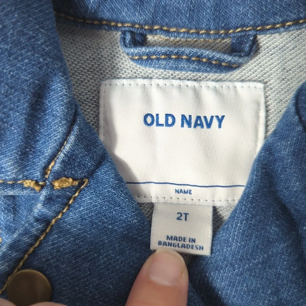 Old Navy Toddler Girls Size 2T Blue Jean Jacket And Corduroy Maroon‎ Skirt 233